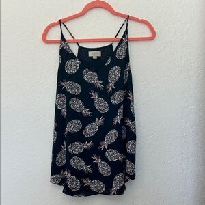 LOFT Outlet Navy Pineapple Print Camisole medium